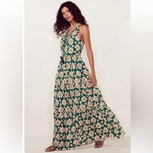 Gorgeous Green Printed Maxi dress!